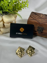 Square golden earring for girls/women